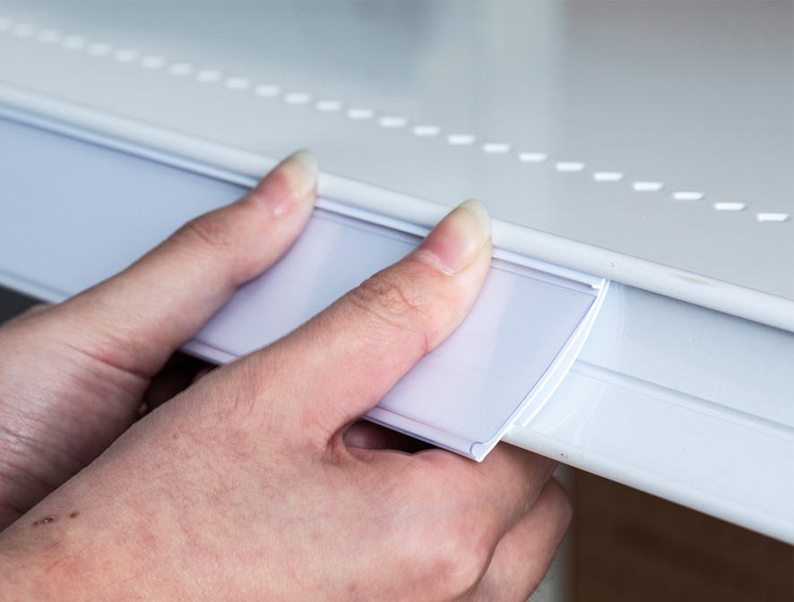 Shelf Channel Price Holder & Self-Adhesive Price Holder